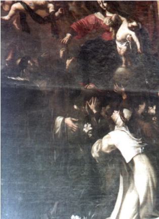 La Vergine del Rosario - Tela di Andrea Vaccaro